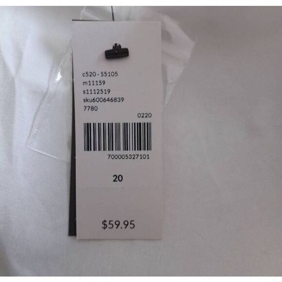LANE BRYANT WHITE BUTTON DOWN OFF-THE-SHOULDER HI-LO SHIRT SZ.20 NWT. - Picture 6 of 9